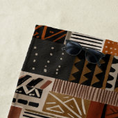 Serviette De Plage Variations of African motifs in earth tones (En situation)