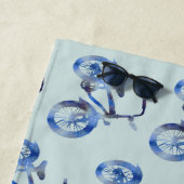 Serviette De Plage Vélo bleu (En situation)
