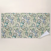Serviette De Plage Vélo Voyage Blue Beach Towne (Devant)