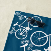 Serviette De Plage Vélos Grand et Petit (En situation)