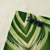 Serviette De Plage verdure abstraite botanique palmier tropical feuil (En situation)