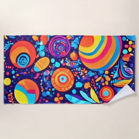 Serviette De Plage Véritable bulle Abstraite (Devant)