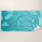 Serviette De Plage Verre Cassé Sarcelle (Devant)