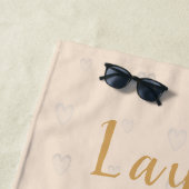 Serviette De Plage Verre de sirène à chair pâle (En situation)