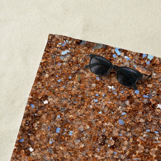 Serviette De Plage Verre d'or bronze (En situation)