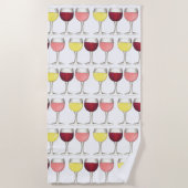 Serviette De Plage Verre Rouge Blanc Rosé Verres Vin Vin Louveur de v (Devant)