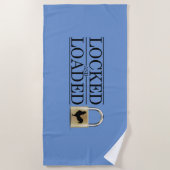 Serviette De Plage Verrouillé dans la chasteté (Devant)