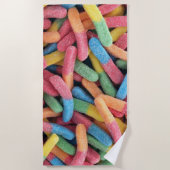 Serviette De Plage Vers de gomme aigre (Devant)