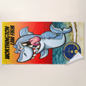 Serviette De Plage Version amusante du cabinet d'avocats (Devant)