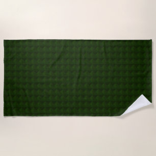Serviette De Plage Vert conifère, solide, géométrique.