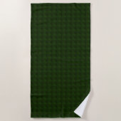 Serviette De Plage Vert conifère, solide, géométrique. (Devant)