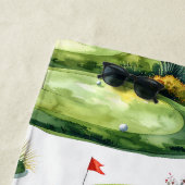 Serviette De Plage Vert de putting de golf (En situation)