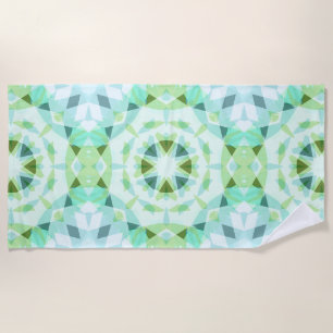 Serviette De Plage Vert frais Joli bleu étoile Dopamine Décor Kitsch