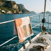 Serviette De Plage Vert sauge terracotta moderne boho abstrait