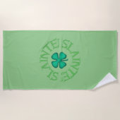 Serviette de plage verte de Slainte (Devant)