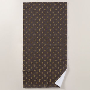 Serviette De Plage Vêtement de luxe de chien de teckel de Louis