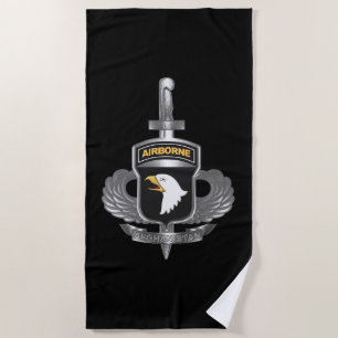 Serviette De Plage Vétéran de la 101e division aéroportée en Afghanis
