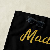 Serviette De Plage Veux-tu m'épouser Demande en Mariage Noir et Or (En situation)