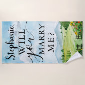 Serviette De Plage Veux-Tu M'Épouser ? Proposition de mariage personn (Devant)