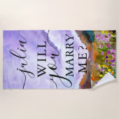 Serviette De Plage Veux-Tu M'Épouser ? Proposition mariage (Devant)