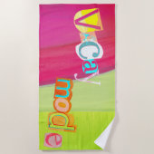 Serviette De Plage Vibe de vacances chaud et vibrant (Devant)