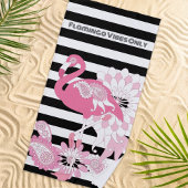 Serviette De Plage Vibes de Flamant rose uniquement Flamant rose de b
