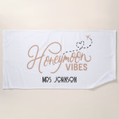 Serviette De Plage Vibes de lune de miel Cadeau Mariage (Devant)