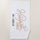 Serviette De Plage Vibes de lune de miel Cadeau Mariage (Devant)