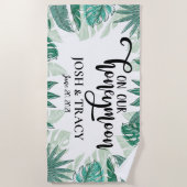 Serviette De Plage Vibes de Lune de Miel Cadeaux de Mariage de Lune d (Devant)