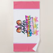 Serviette De Plage Vibes de plage (Devant)