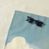 Serviette De Plage Vibes de plage Monogrammé Été Fille glamour (En situation)