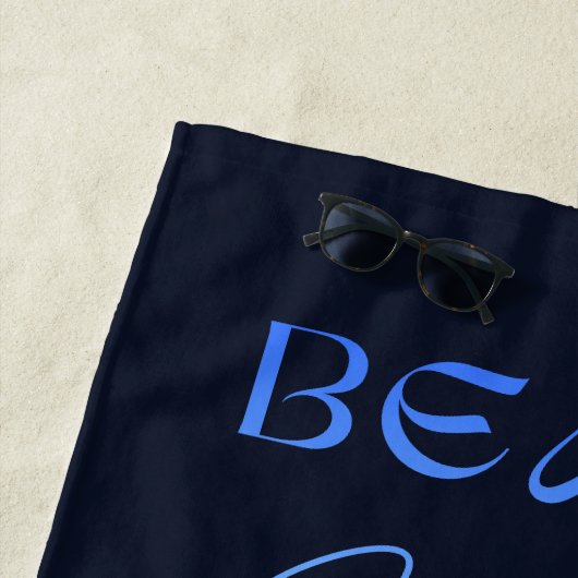 Serviette De Plage Vibes de plage Tortue bleue Personnalisé (En situation)