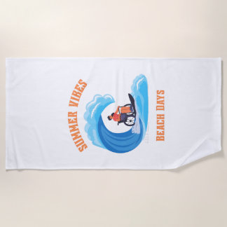 Serviette De Plage Vibes d'été fauteuil roulant
