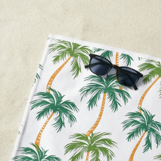 Serviette De Plage Vibes d'été Motif Palms Personnalisées (En situation)