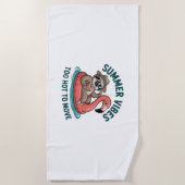 Serviette De Plage Vibes d'été Sloth Funny Lazy Float (Devant)