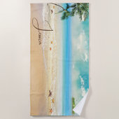 Serviette De Plage Vibes d'été | Végétation d'été (Devant)