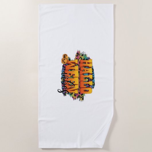 Serviette De Plage Vibes d'Halloween (Devant)