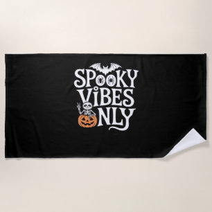 Serviette De Plage Vibes éffrayantes uniquement Halloween Sloth T-Shi