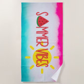 Serviette De Plage Vibes été Cool amusant (Devant)
