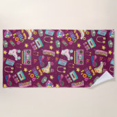 Serviette De Plage Vibes Hip hop des années 90 Retro m'a rendu Motif (Devant)