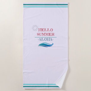 Serviette De Plage Vibes tropicales "Hello Summer Aloha"