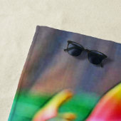 Serviette De Plage Vibrant Dragon Fruit Beauté Design (En situation)
