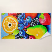 Serviette De Plage Vibrant Fruit Still Life (Devant)