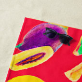 Serviette De Plage Vibrant Fruity Délice Motif (En situation)