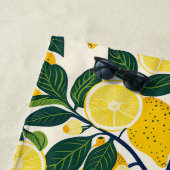 Serviette De Plage Vibrant Lemon Grove (En situation)