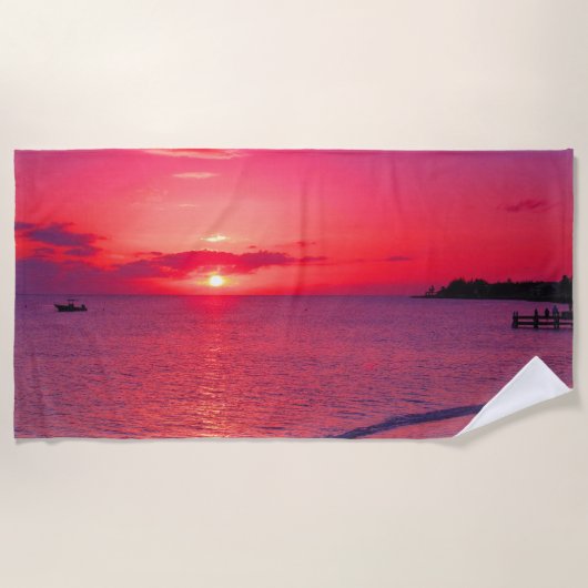 Serviette De Plage Vibrant Ocean Sunset Beach Towel (Devant)