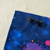 Serviette De Plage Vibrant Watercolor Chaos Art (En situation)