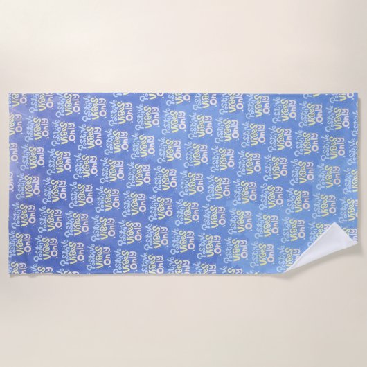 Serviette De Plage Vibrations Positives Seulement (Devant)