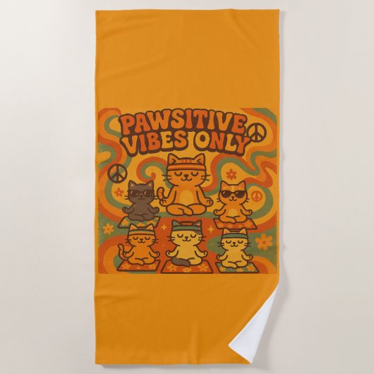 Serviette De Plage Vibrations Positives Uniquement (Devant)