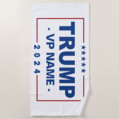 Serviette De Plage Vice-président Trump 2024 sur mesure (Devant)
